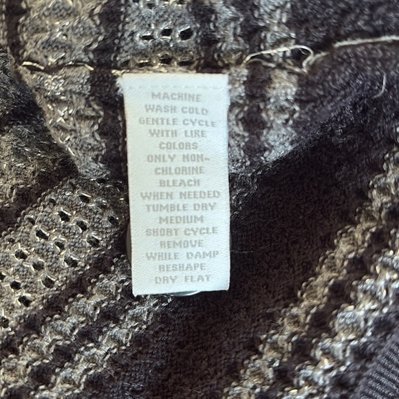 Charter Club Women’s Black and Silver Striped Cardigan - Size XL - Picture 6 of 9